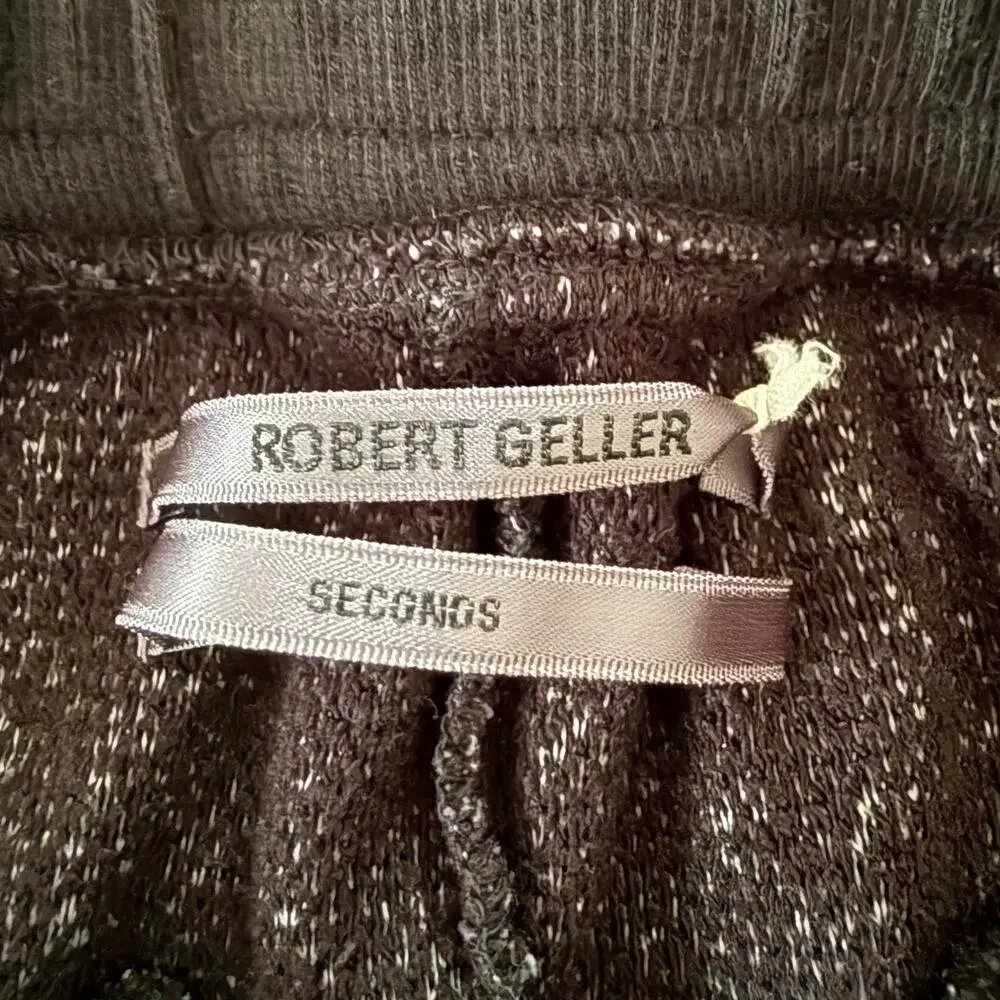ROBERT GELLER Seconds | Black Terry Cloth Jogger Sweatpants | Medium